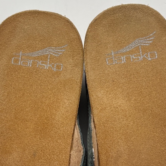 Dansko Talulah Milled Burnished Leather Mule/Clog Distressed Grey - Picture 6 of 10